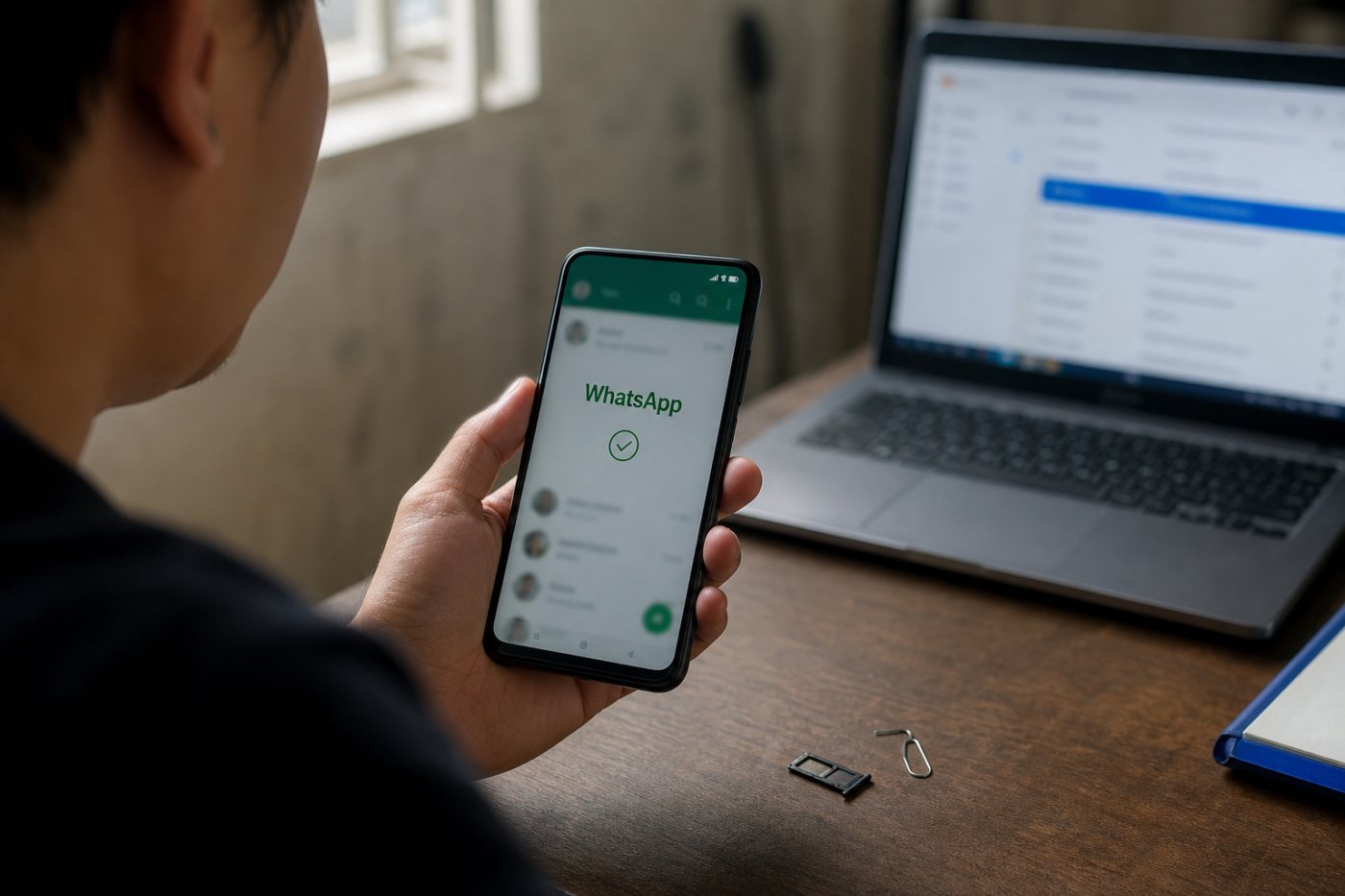Tài khoản WhatsApp được khôi phục bằng email đã xác minh trong khi SIM đúng số vẫn hoạt động.