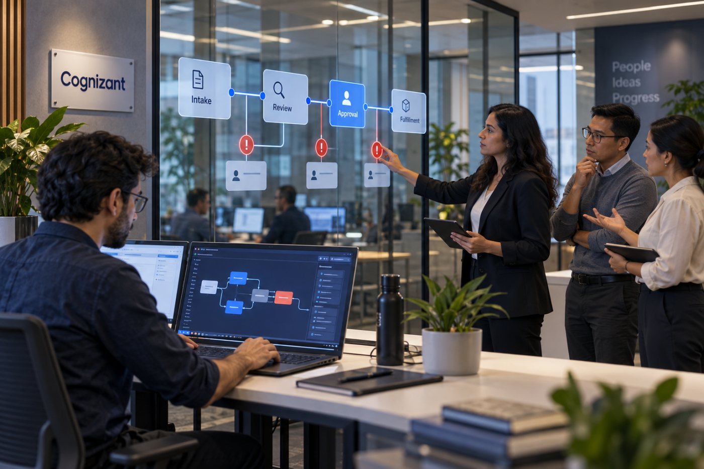 Frontier Certified Engineer implanta agentes de IA enquanto Frontier Business Operator acompanha o processo empresarial em produção.