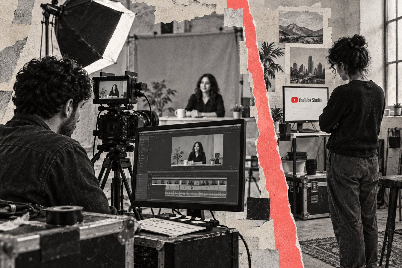 صلاحيات YouTube Studio تفصل عمل المحرر الذي ينشر الفيديوهات عن عمل المحلل الذي يطّلع على الأداء.