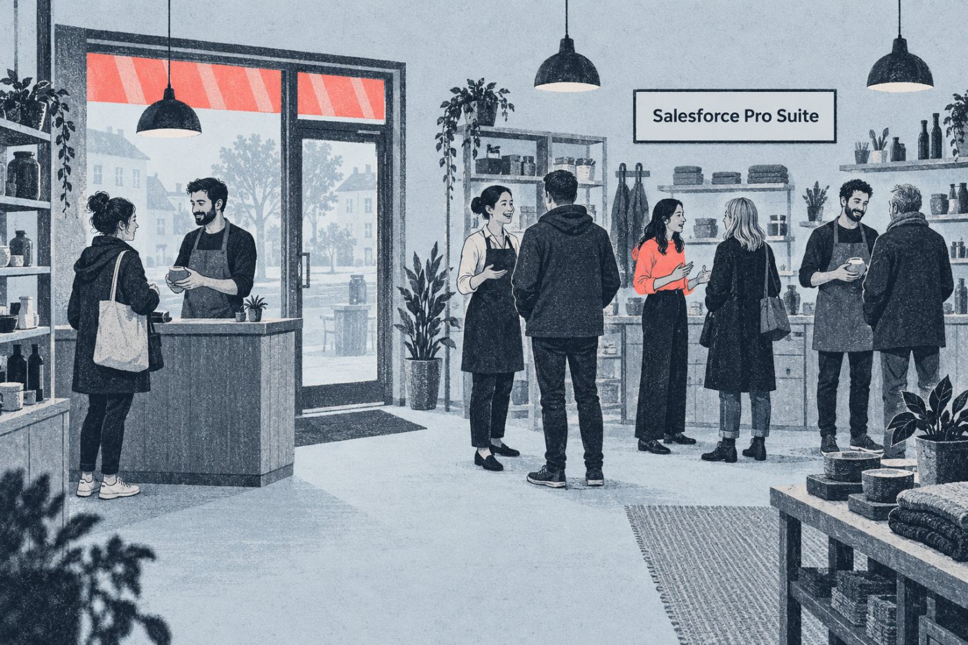 En enkel kundeoppfølging settes opp mot en mer sammensatt arbeidsflyt i HubSpot Starter og Salesforce Pro Suite.