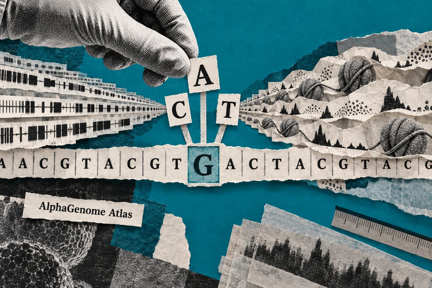 حساب البدائل الثلاثة الممكنة لكل موضع في الجينوم ضمن نطاق AlphaGenome Atlas البالغ تسعة مليارات متغير.
