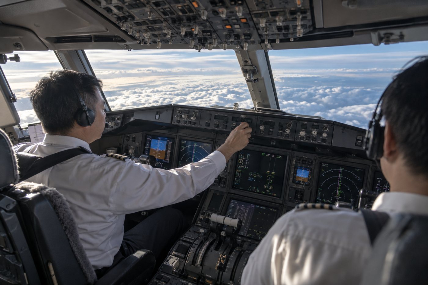 Tổ lái Cathay Pacific thực hiện thay đổi độ cao nhỏ để tránh lớp không khí dễ tạo vệt ngưng tụ.