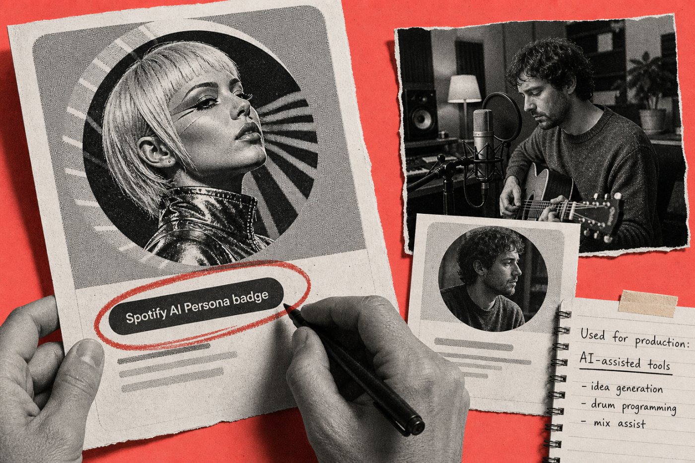 Spotify में AI से बनी सार्वजनिक कलाकार पहचान और AI उपकरण इस्तेमाल करने वाले वास्तविक कलाकार के बीच अलग मूल्यांकन