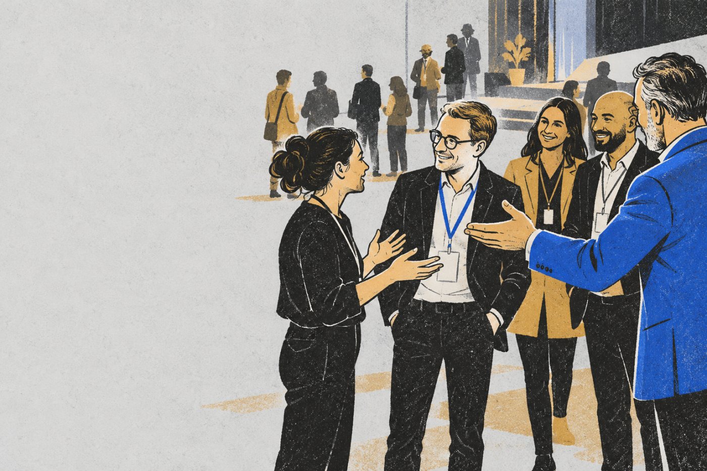 En business angel forbinder en startup med en mulig medinvestor til næste kapitalrunde.