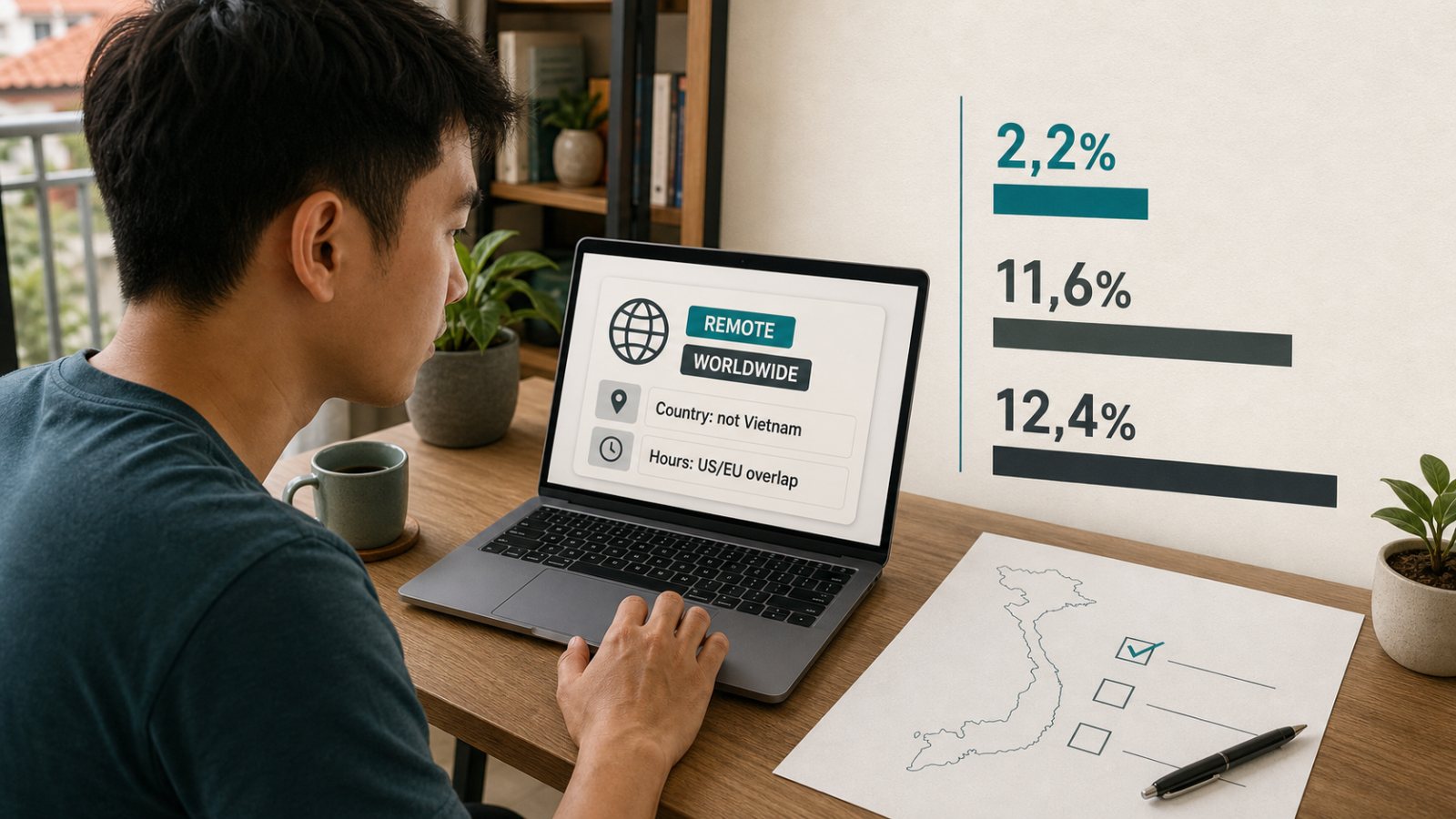 Gắn nhãn “remote” chưa đủ: chỉ 2,2–12,4% việc làm không giới hạn nơi ở