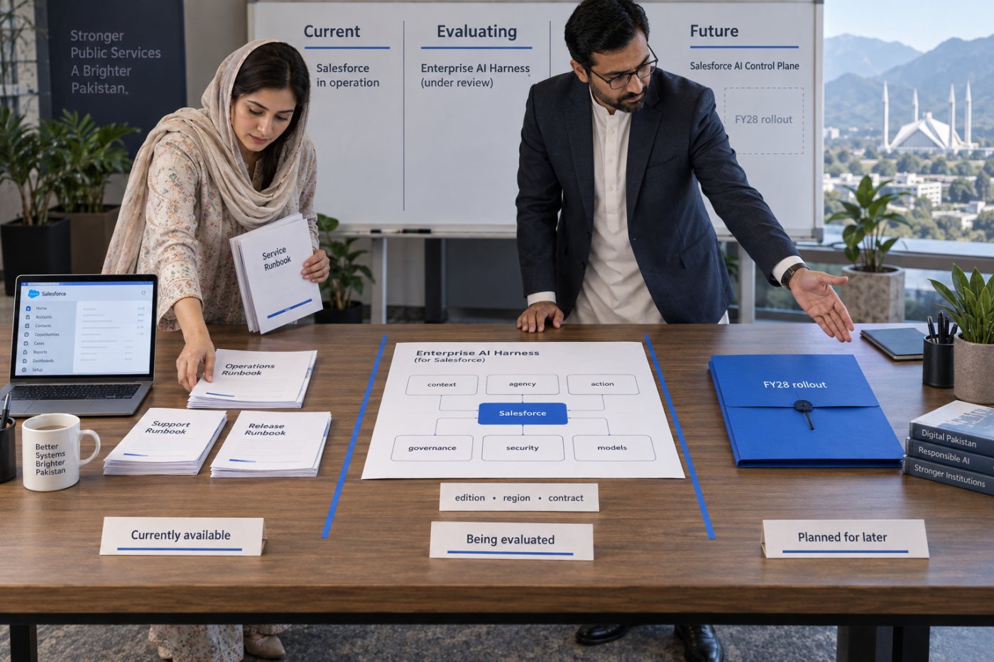موجودہ Salesforce technologies اور FY28 میں آنے والے unified experience کی الگ availability
