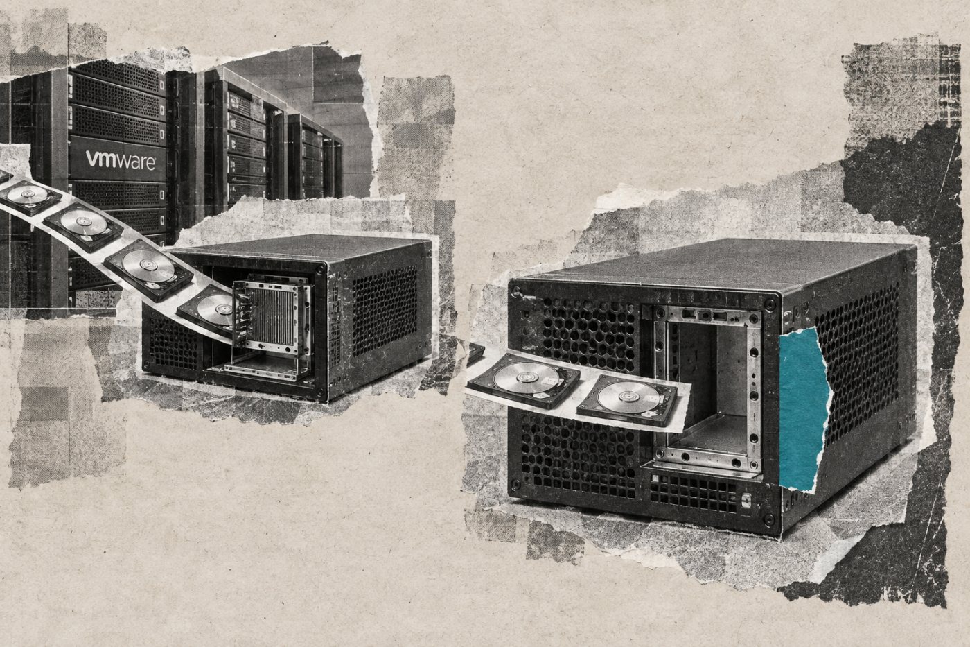 An existing VMware migration appliance retains VDDK while a new deployment cannot complete the same setup.