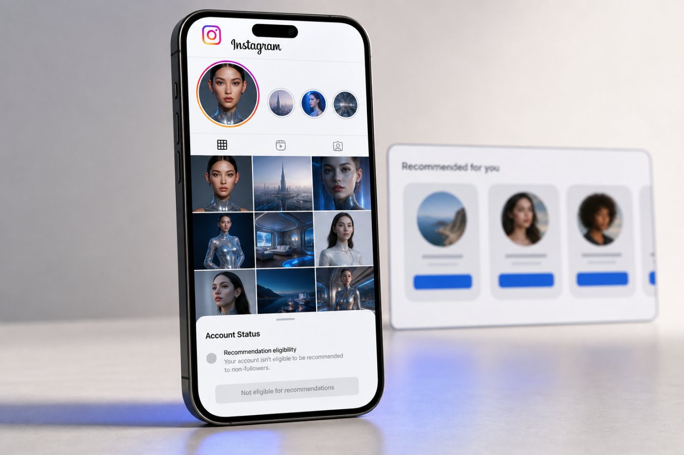Etiketsiz sentetik kişi profilinin Instagram önerilerine uygunluğunu kaybetmesi