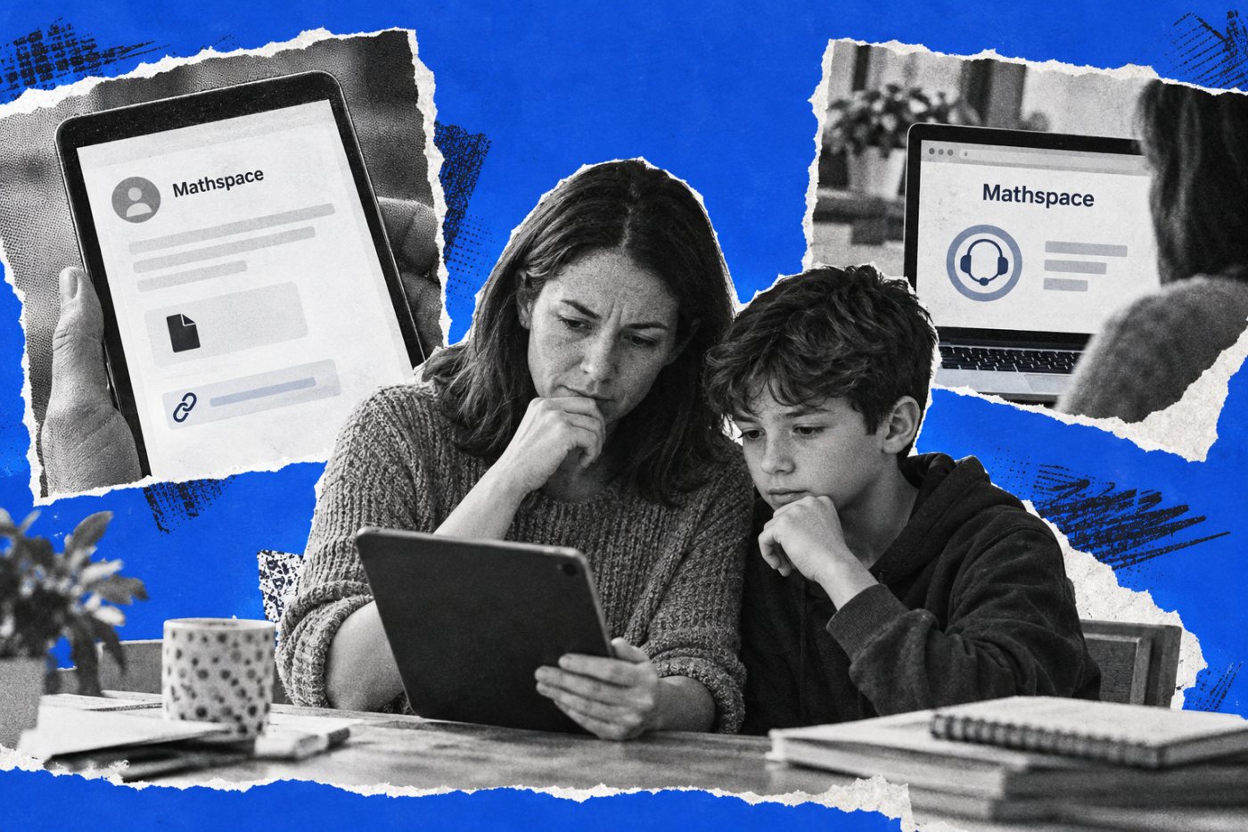 A family independently verifies a convincing Mathspace impersonation message without using its link.