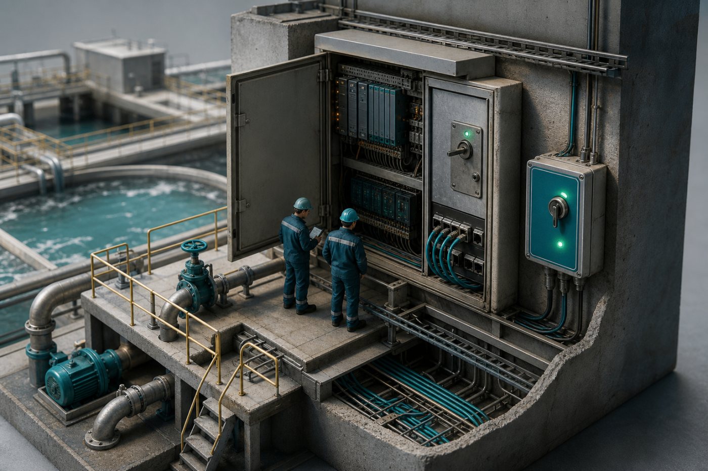 Betreiber eines Wasserwerks sichern ein nicht sofort patchbares Altsystem ab und überprüfen die kompensierenden Kontrollen im laufenden Betrieb.