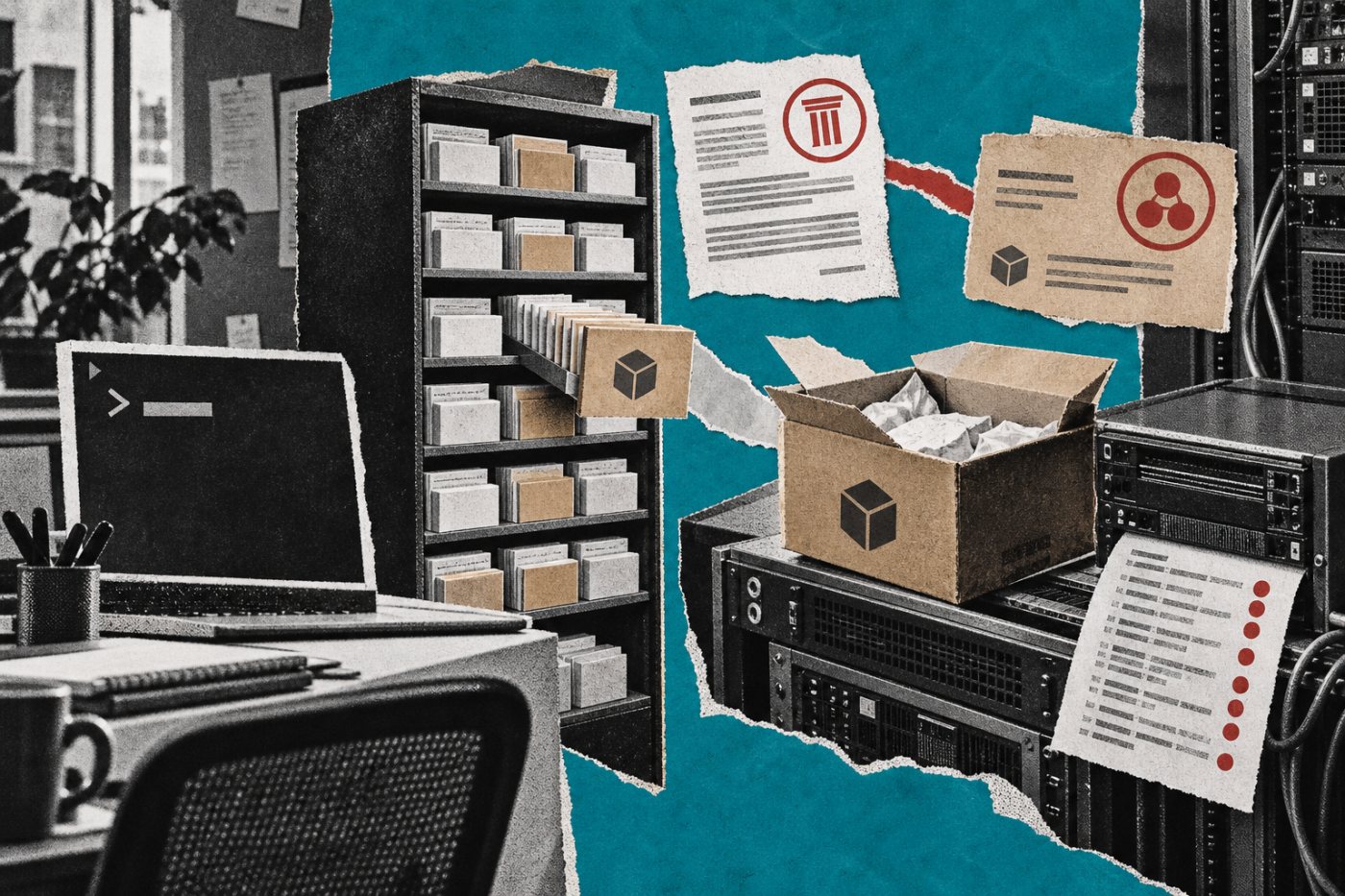 Un gestor legítimo descarga el paquete de un propietario ajeno y lo ejecuta en un entorno corporativo.