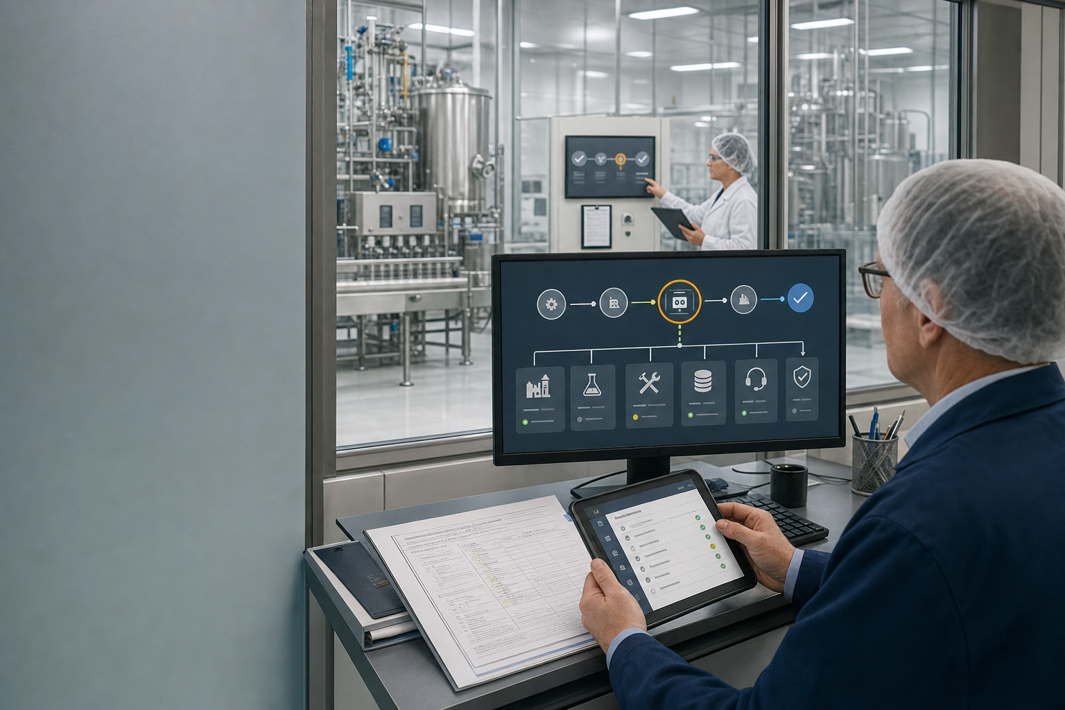 Engineers review platform integrations, validation, support ownership, and the roadmap before deployment in pharmaceutical manufacturing.