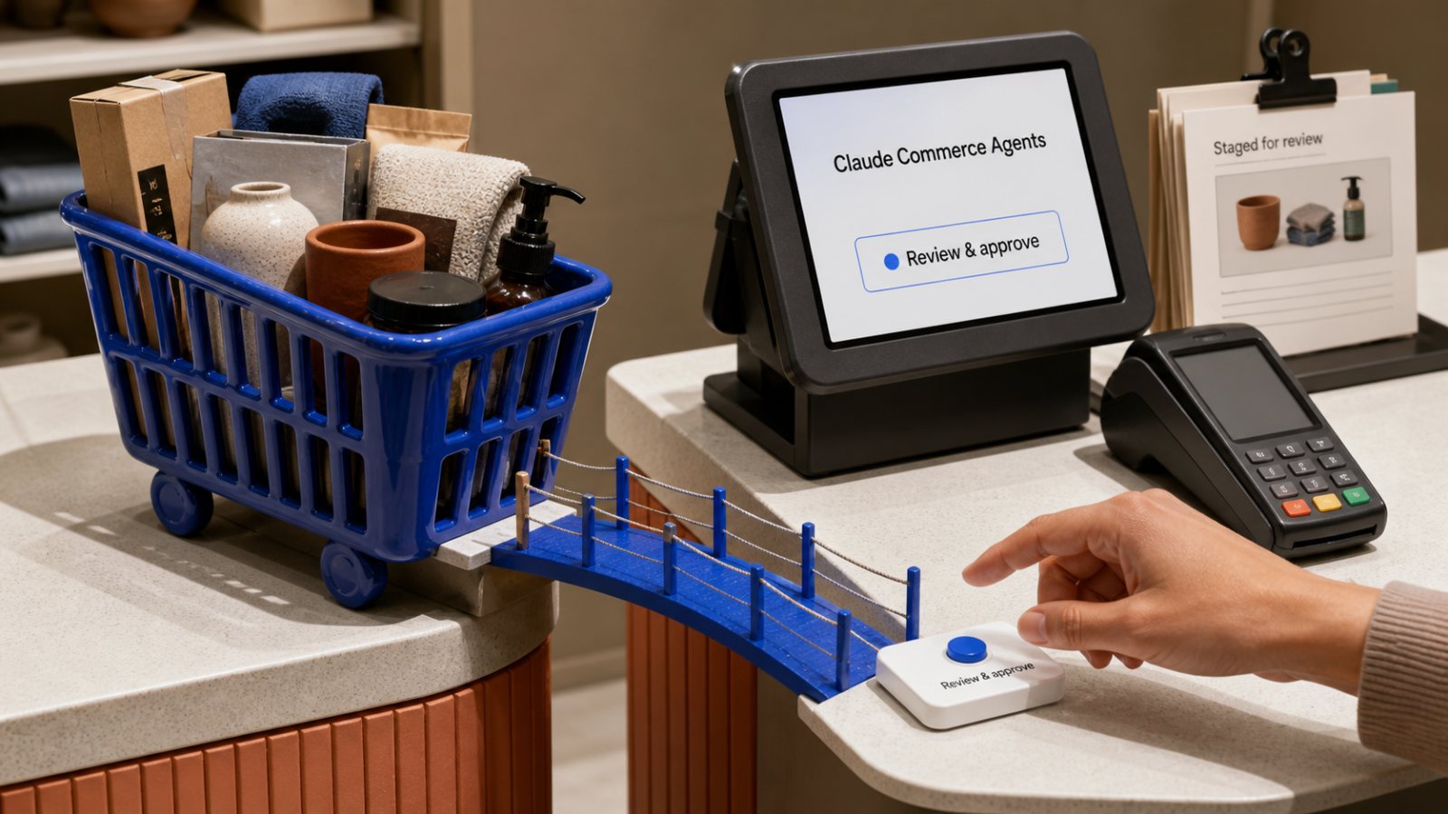 Claude commerce blueprint cart বানায়—checkout-এর সিদ্ধান্ত এখনো মানুষের