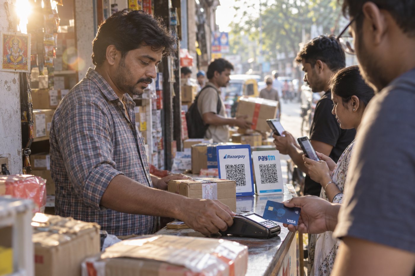 चार भुगतान मिश्रणों में Razorpay और Paytm की अनुमानित शुल्क-कटौती
