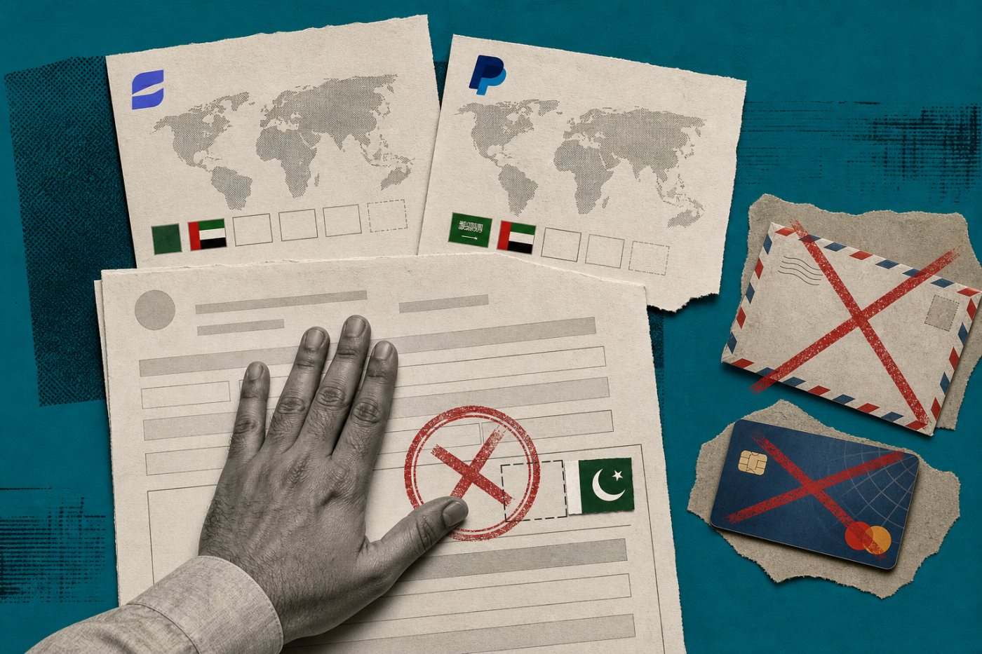 پاکستانی درخواست گزار official country availability میں عدم دستیابی دیکھ کر جعلی بیرونی اکاؤنٹ سے رک رہا ہے
