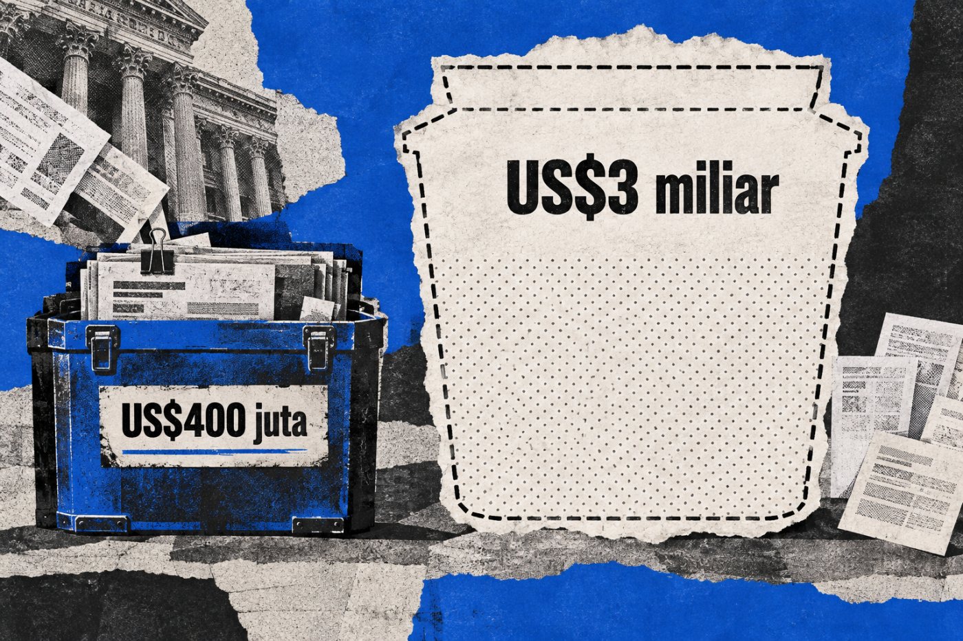 Perbandingan komitmen sponsor StableFund sebesar US$400 juta dengan target modal institusional hingga US$3 miliar yang belum terkumpul.