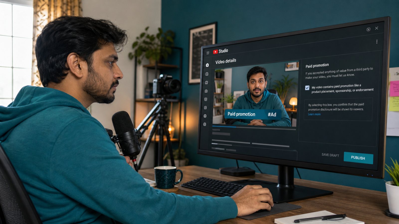 YouTube में Paid Promotion चुनें—भारत में केवल वह संकेत पर्याप्त नहीं
