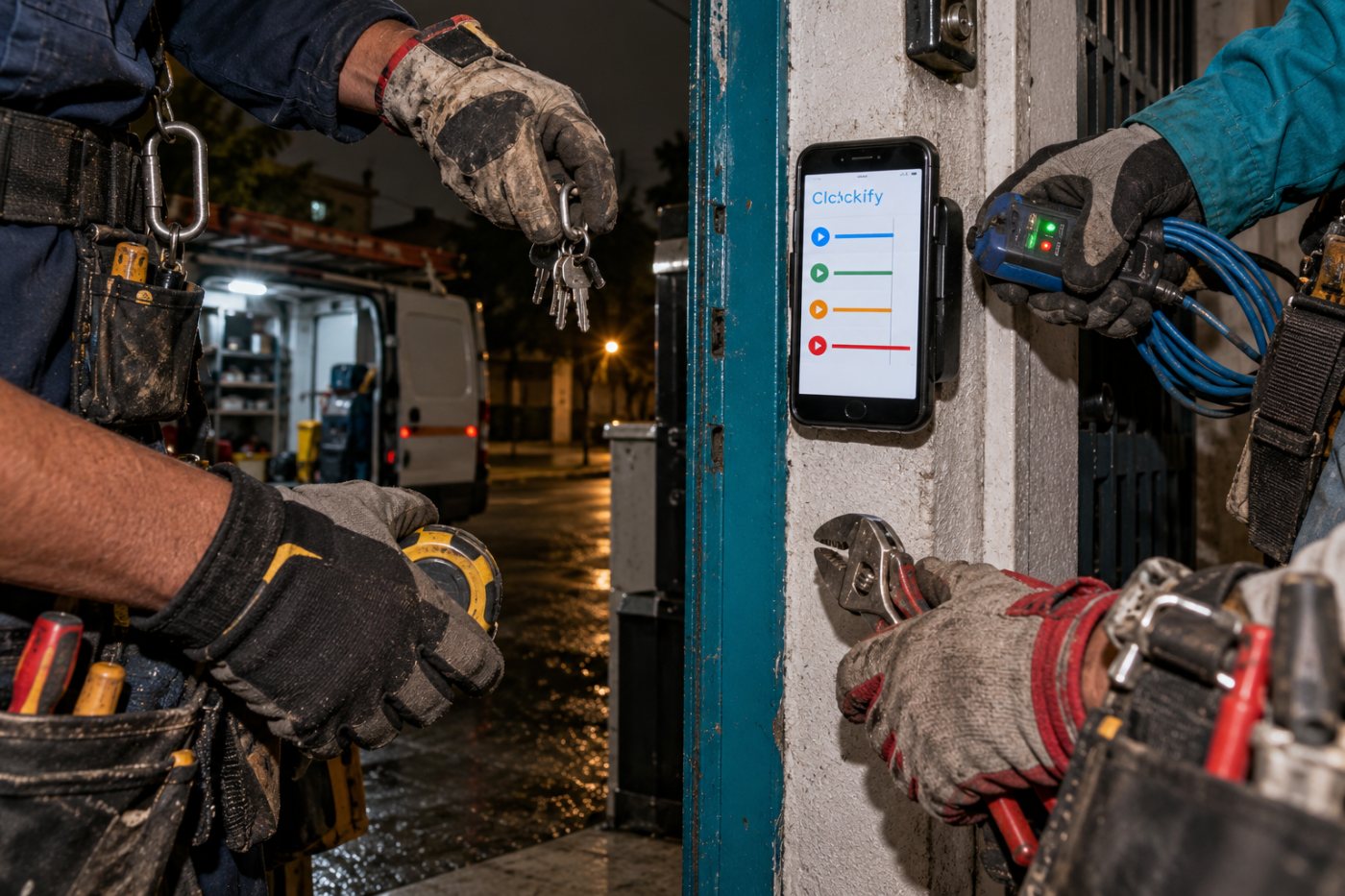Quatro registros de trabalho ultrapassam o limite gratuito de três usuários do Toggl Track.
