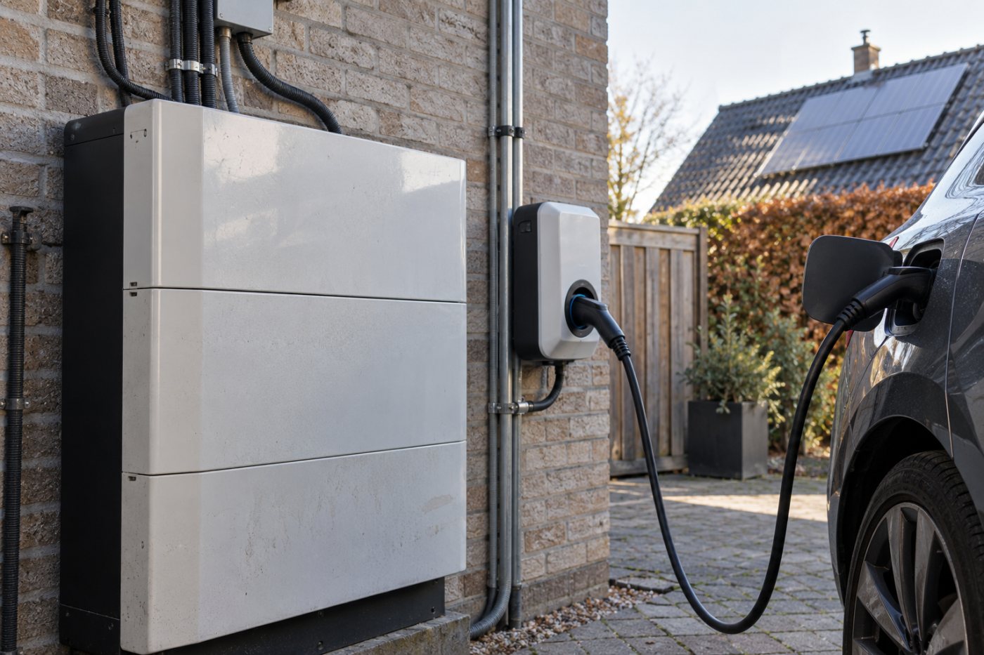 Thuisbatterij en laadpunt die Heartbeat AI kan afstemmen op zonnestroom en stroomverbruik