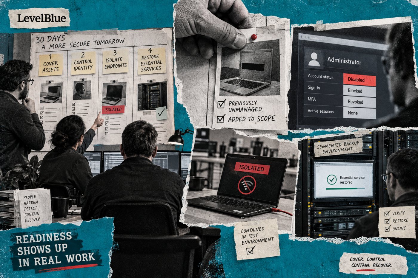 ছোট নিরাপত্তা দল ৩০ দিনে asset discovery থেকে tested recovery পর্যন্ত অগ্রাধিকার বাস্তবায়ন করছে