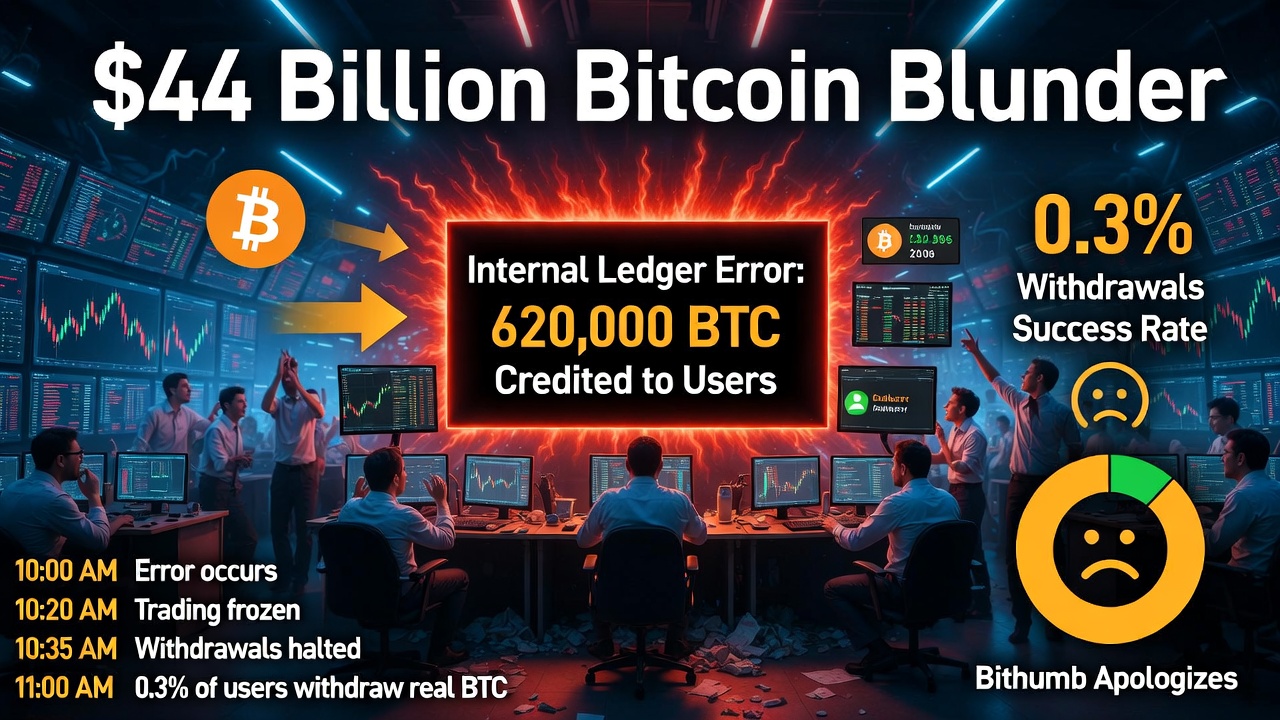 Bithumb's $44 Billion Bitcoin Blunder: A Massive Internal Error That Shook Crypto Markets