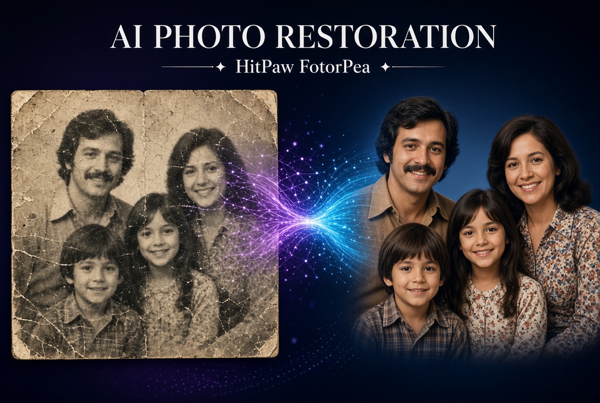 Обзор HitPaw FotorPea по восстановлению фото: возвращение четких деталей размытым и старым фотографиям