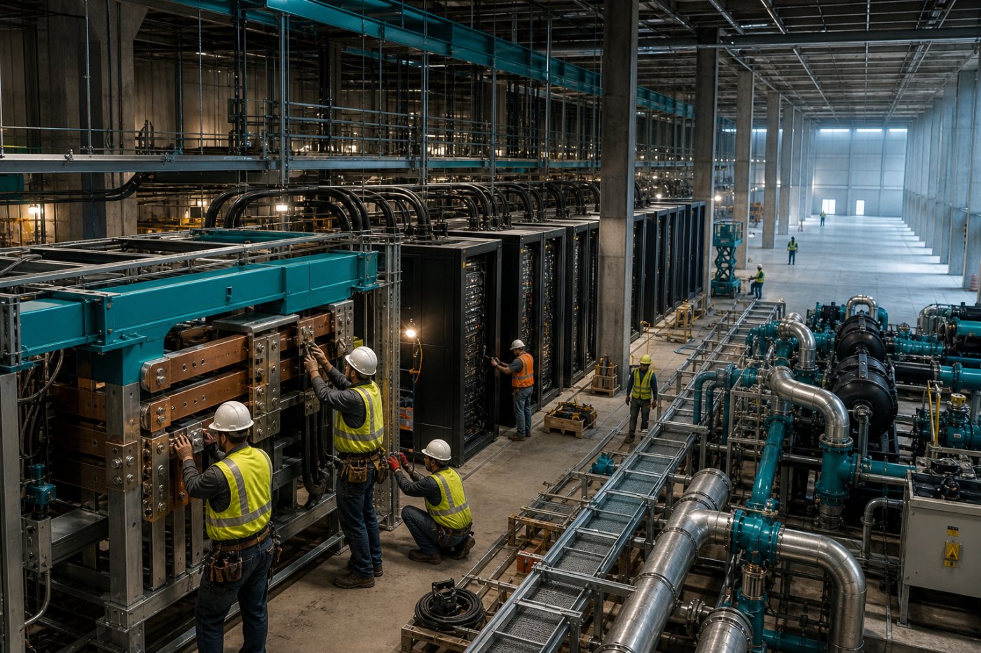 Infraestructura de un centro de datos instalada antes de que la nueva capacidad de AWS pueda generar ingresos.
