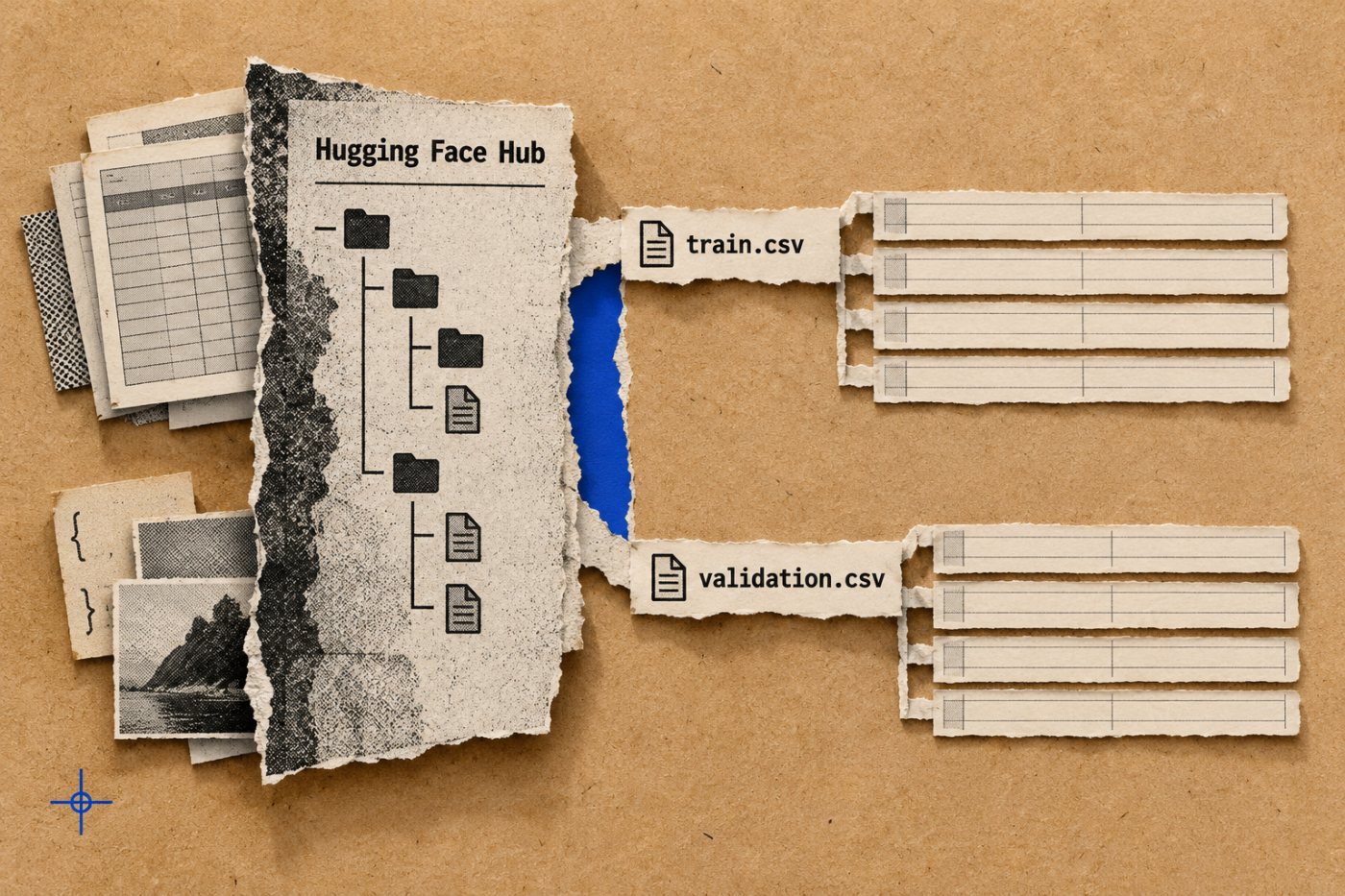 Berkas train.csv dan validation.csv tersusun sebagai split terpisah dalam repositori dataset Hugging Face Hub.
