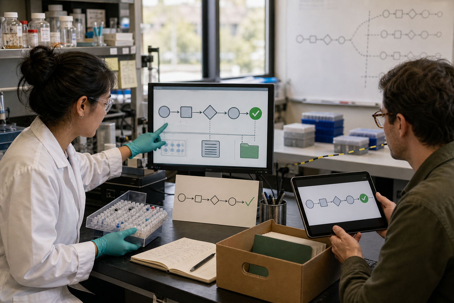 An emerging biotech team uses guided onboarding to establish a documented and reviewable research workflow.