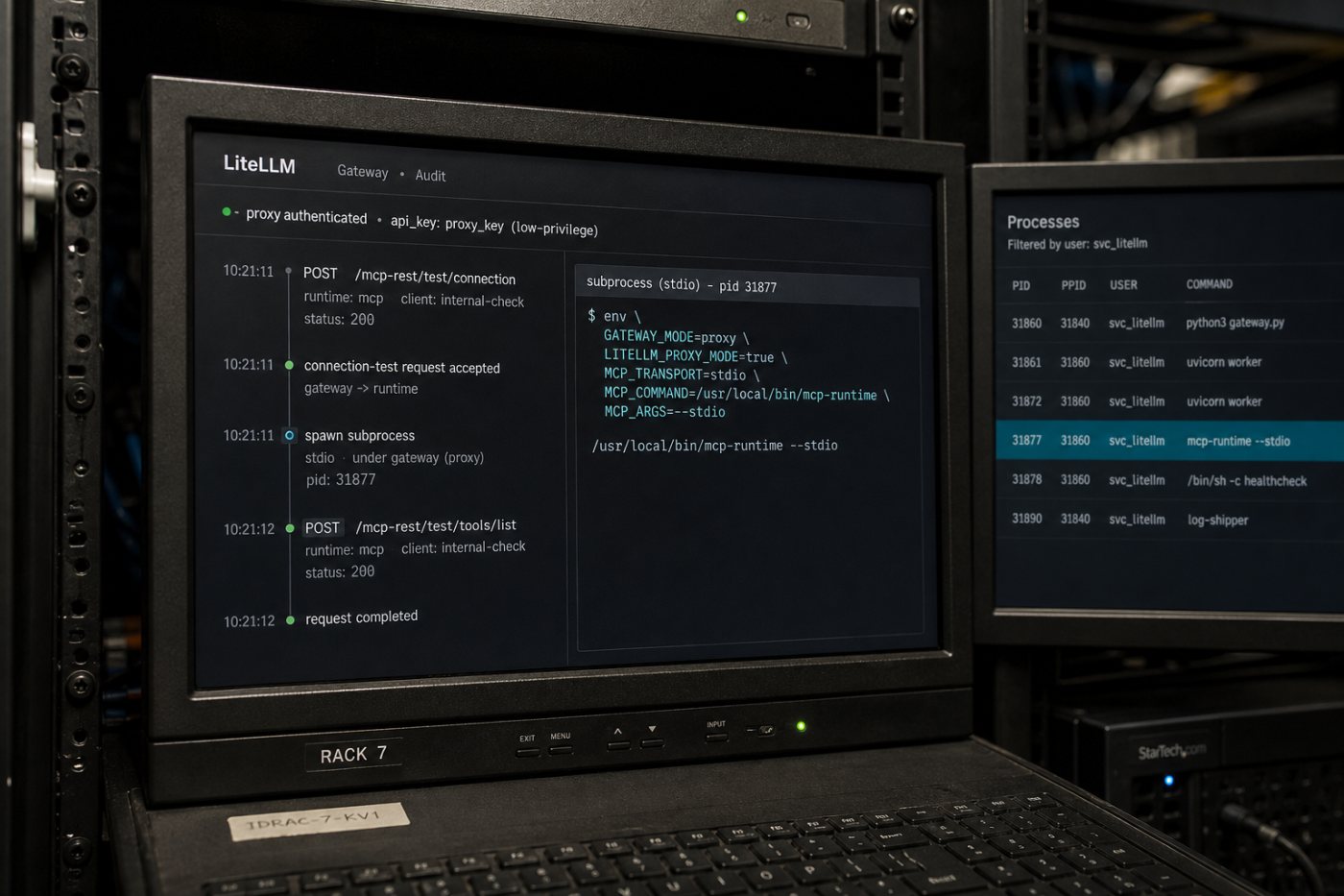 LiteLLM-এর MCP test endpoint থেকে proxy process-এর অধীনে অননুমোদিত command execution