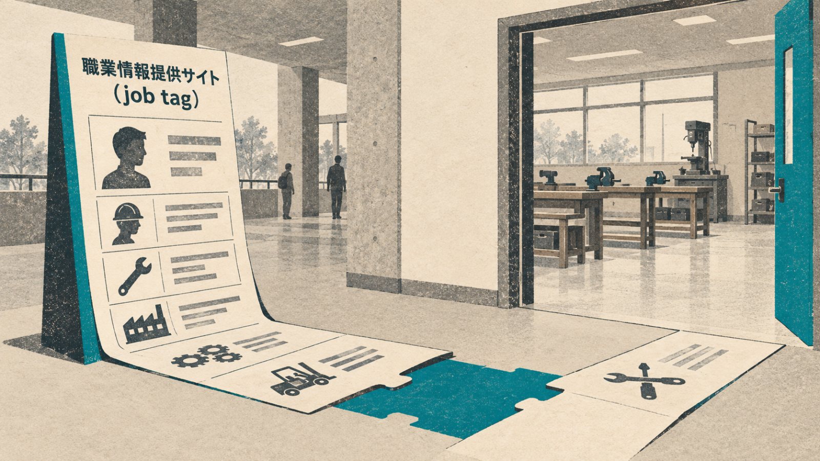 job tagで職歴をスキル化、希望職との差まで見える