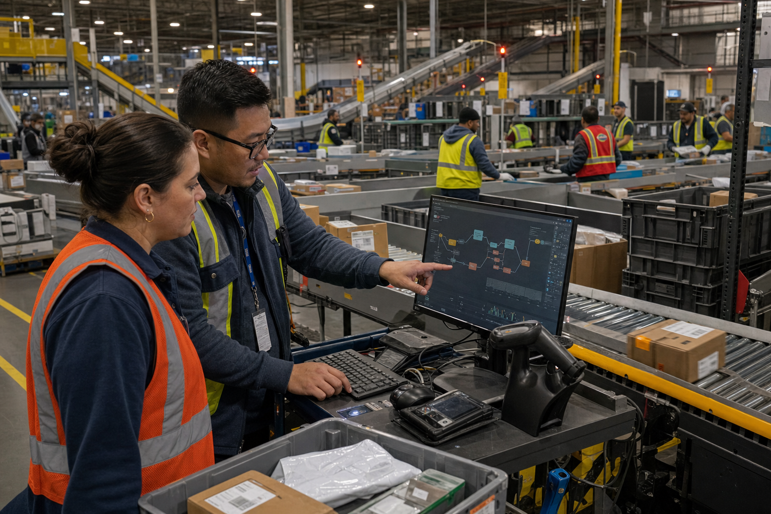 An embedded engineer maps a business workflow with an operations manager and connects it to measurable AI outcomes.
