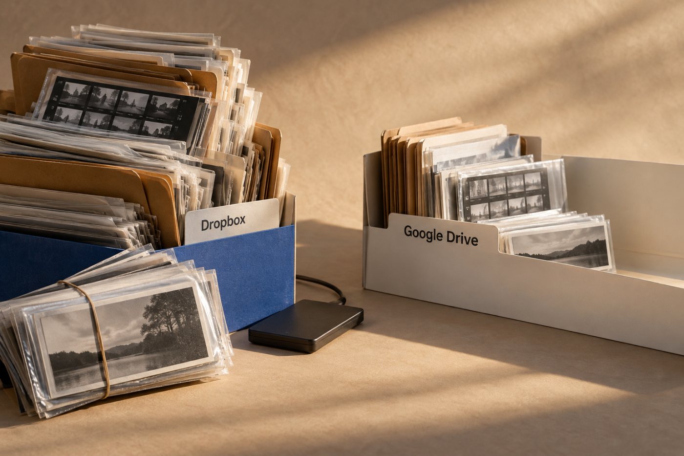 Google Drive собира поголема бесплатна лична архива од Dropbox Basic.