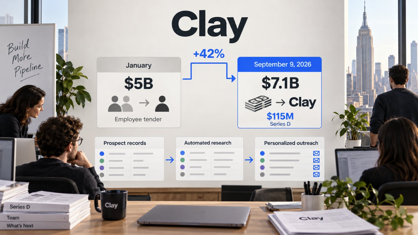 Clay تجمع 115 مليون دولار: التقييم ارتفع 42% منذ بيع أسهم الموظفين