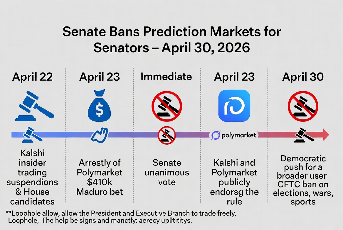 Senate Unanimously Bans Its Members from Trading on Prediction Markets — Effective Immediately