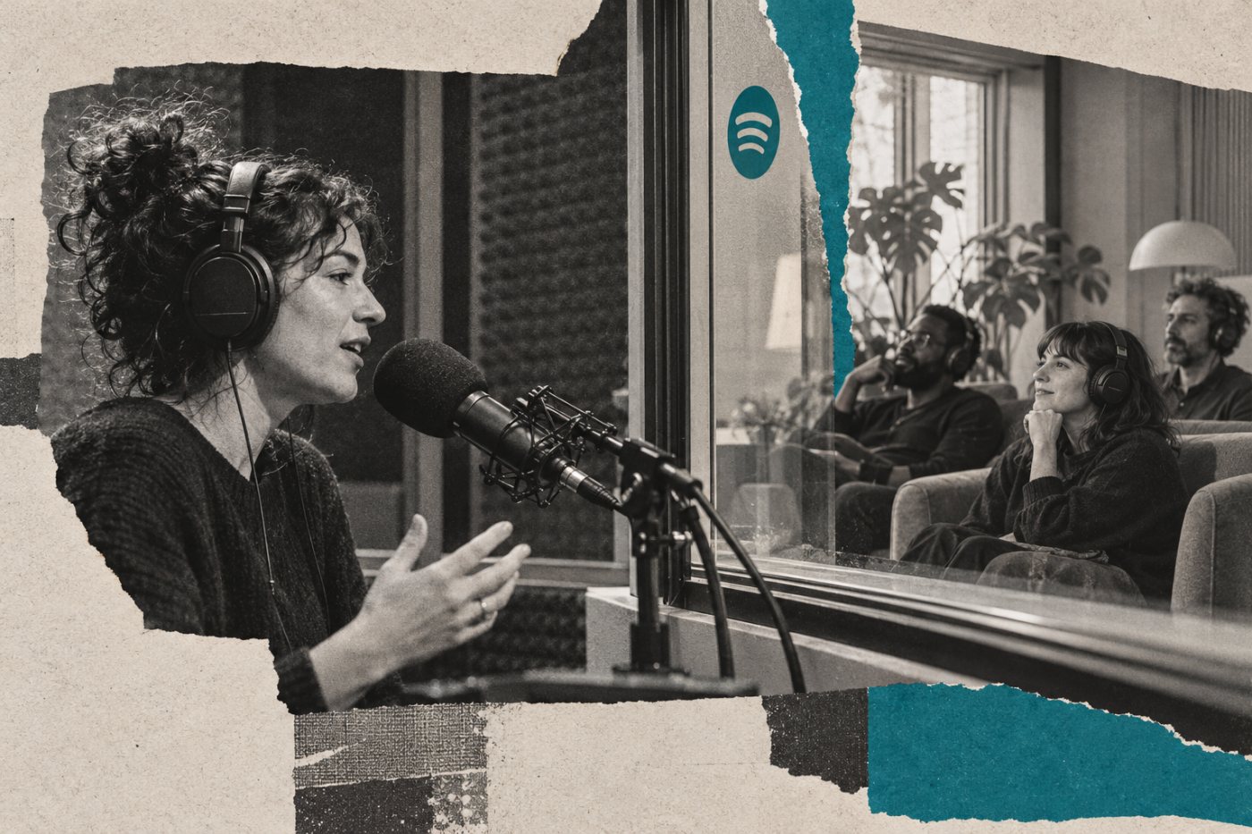 Un podcast enregistre un épisode bonus destiné aux membres de Spotify Memberships.