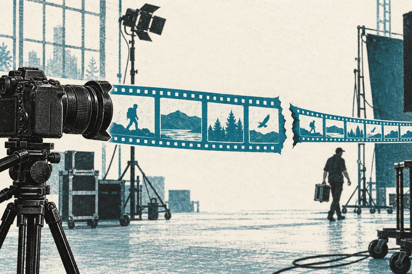 Canon EOS R5 footage is shown as an interrupted sequence, reflecting the conversion needed before FilmCraft editing.