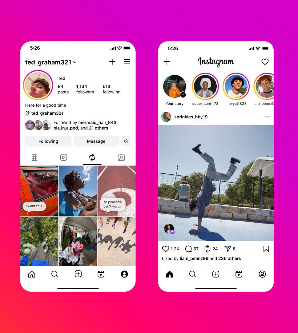 Instagram Introduces Reposts: A New Way to Share Interests with Friends
