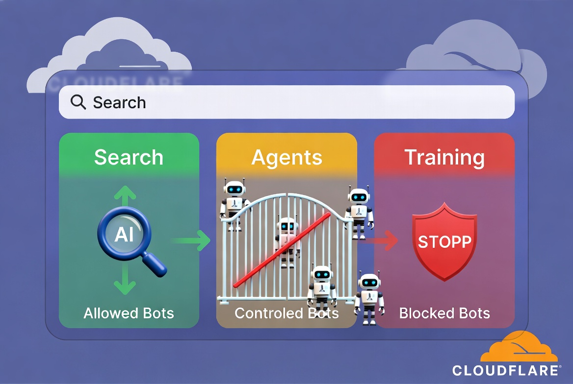 Cloudflare Gives Website Owners Granular Control Over AI Crawlers: Search, Agents, and Training Now Separately Managed