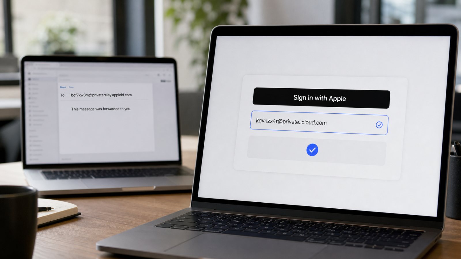 Hide My Email reste en @icloud.com, mais les développeurs ont un autre domaine à accepter
