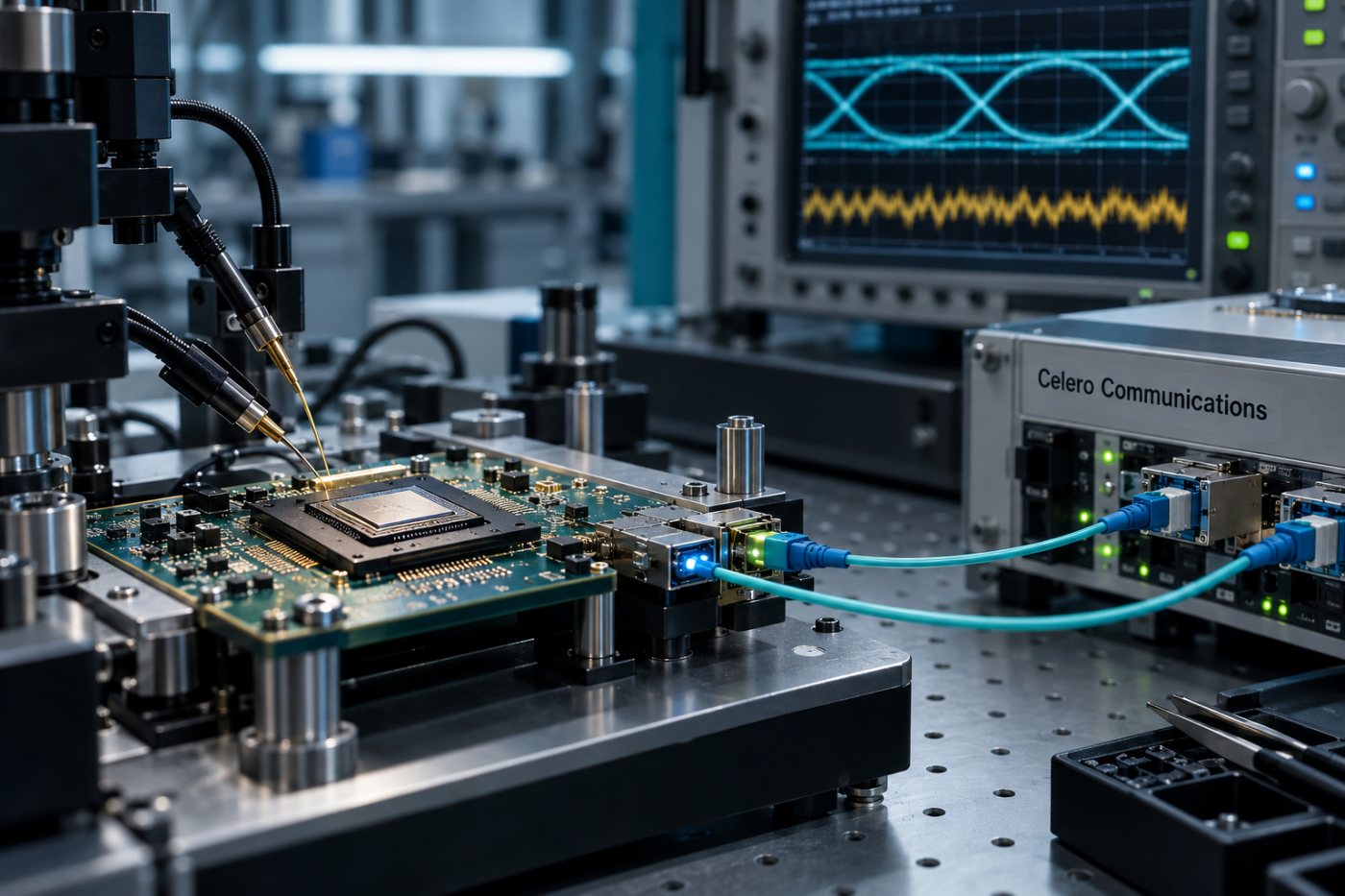 Ein kohärenter 2-nm-DSP wird mit optischer Transceiver-Technik validiert, ist aber noch kein Serienprodukt.