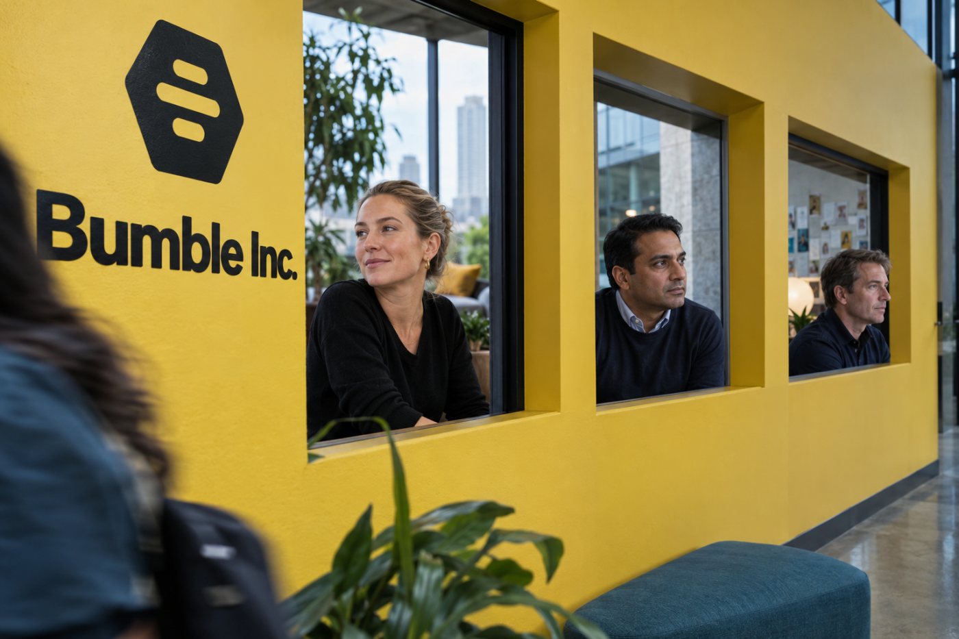 Whitney Wolfe Herd a spoluriaditelia Ithaca Holdings Ravi Gupta a John Hegeman ako osoby spojené s plánovanou budúcnosťou Bumble.
