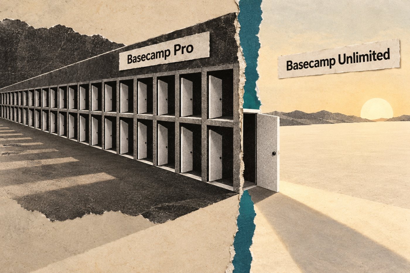 Umaabot sa hangganang 25 aktibong proyekto ang Basecamp Pro; walang ganoong limitasyon ang Basecamp Unlimited.