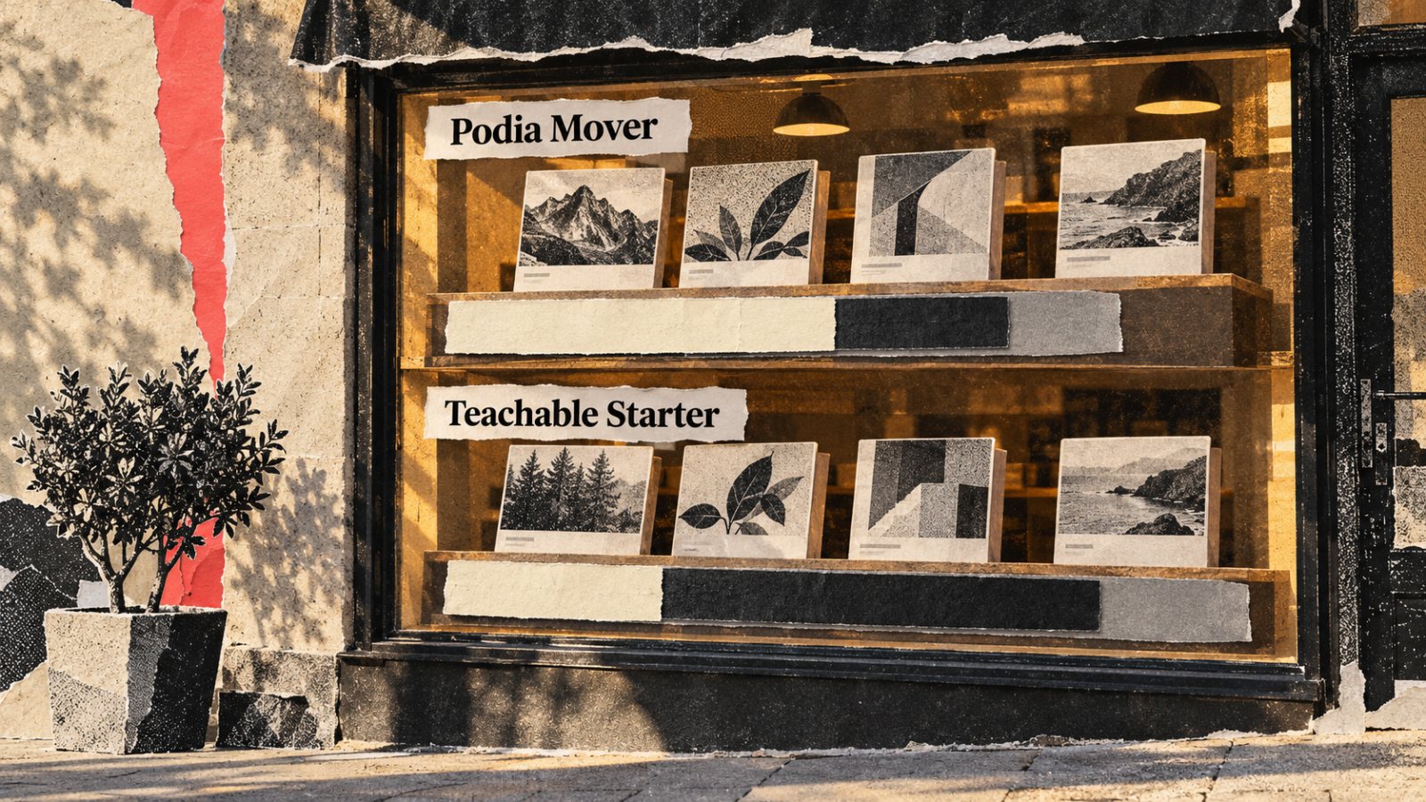Podia eller Teachable: 1000 dollar i salg snur startprisen