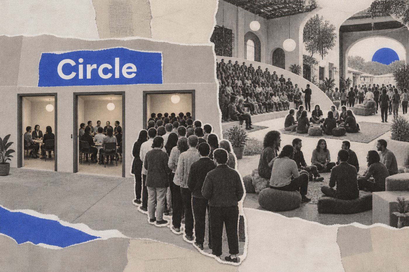 Circle ve Mighty Networks için 100, 500 ve 1.000 üyelik varsayımsal topluluklarda kapasite ihtiyacının büyümesi