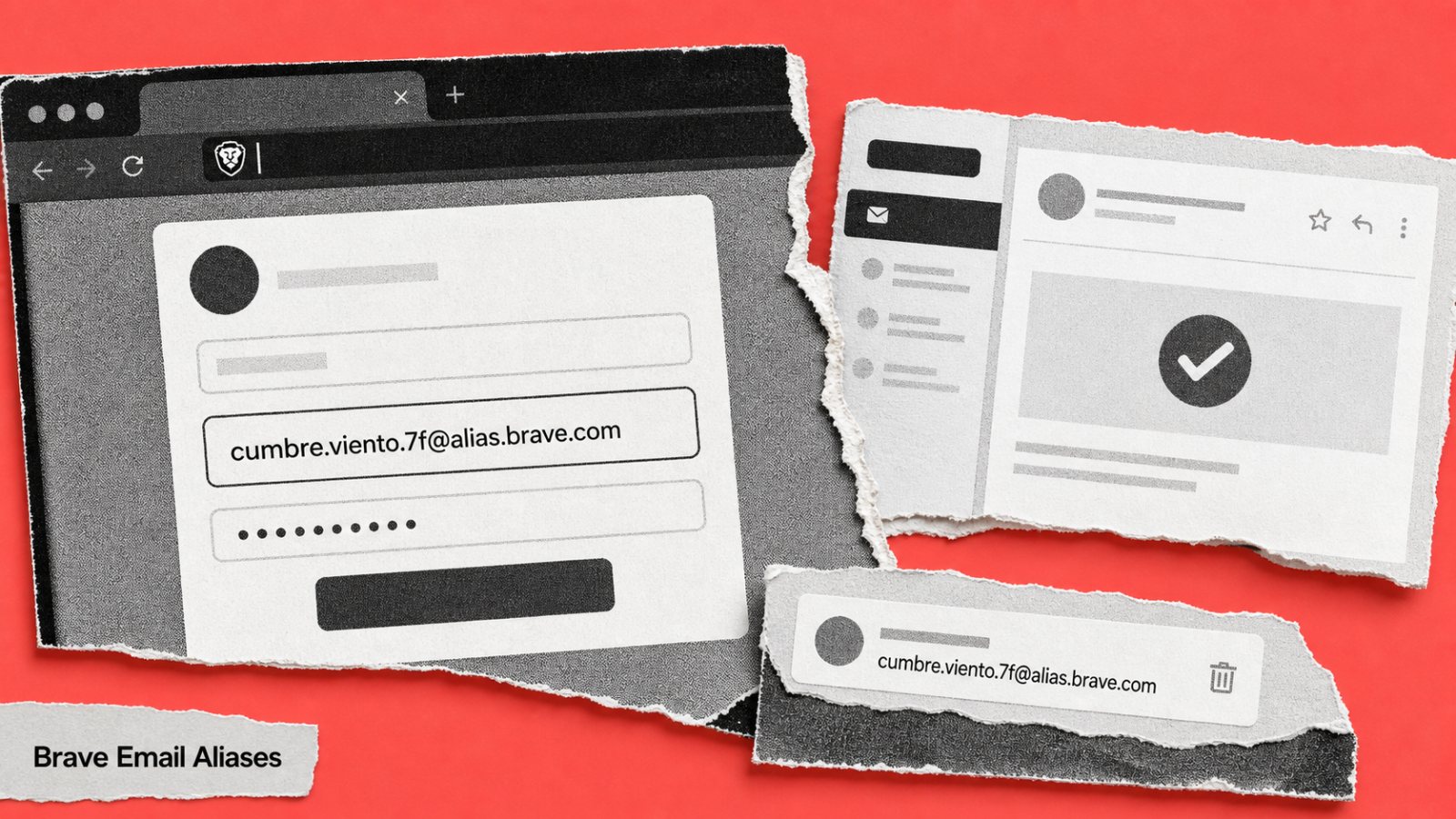 Brave crea alias de correo en cada formulario, pero exige una cuenta nueva