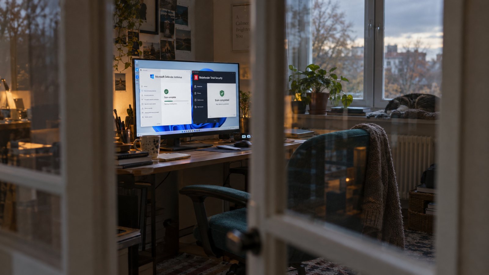 Microsoft Defender sau Bitdefender: protecția egală ascunde costul de performanță