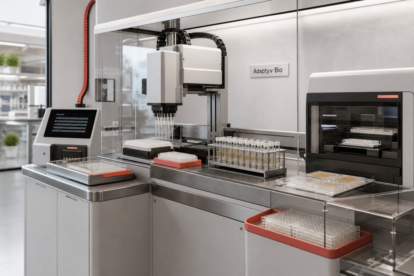 Le flux d’Adaptyv Bio transforme une séquence protéique numérique en protéine fabriquée puis en données expérimentales.