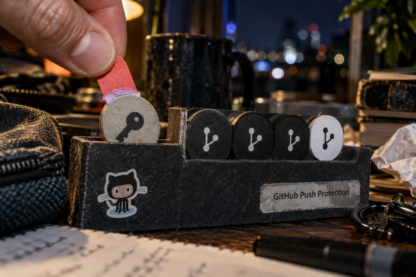 GitHub deposuna gönderilmeden önce sahte test anahtarı çıkarılan commit