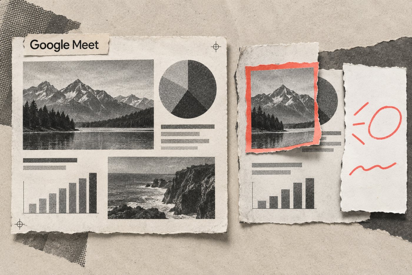 Google Meet prikazuje osnovno dijeljenje sadržaja, a Zoom nudi odabrani dio prikaza i dodatne prezentacijske alate.